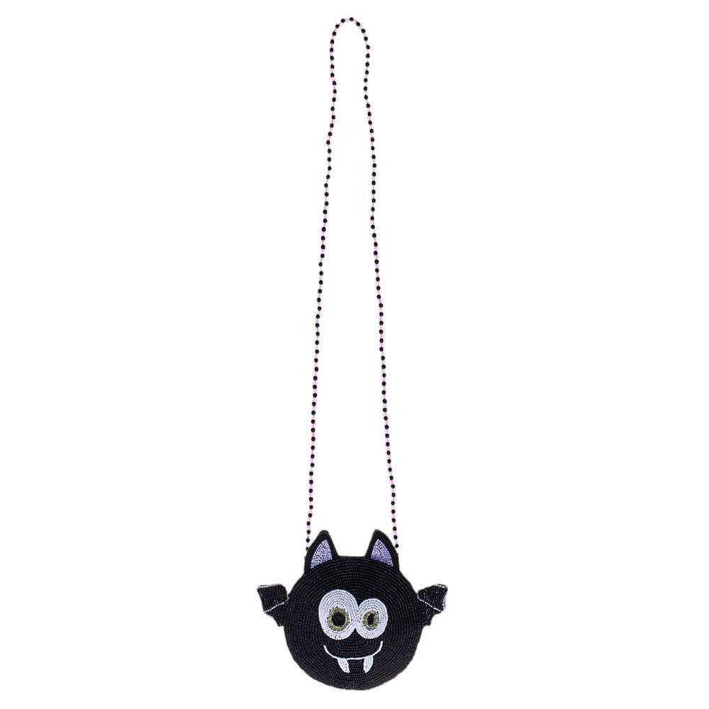 Halloween Bat Beaded Mini Crossbody Bag - Madeline Love - Flyclothing LLC