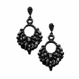 Marquise Crystal Chandelier Statement Evening Earrings - Madeline Love - Flyclothing LLC