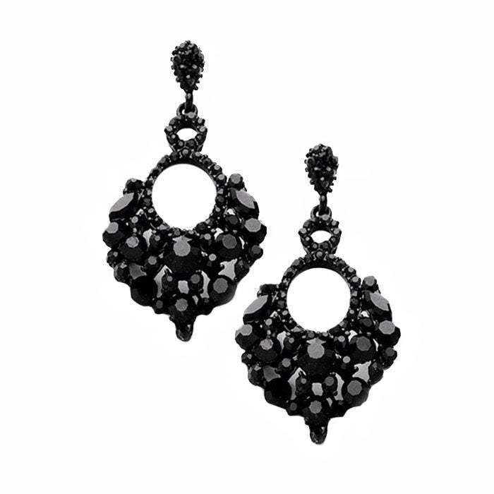 Marquise Crystal Chandelier Statement Evening Earrings - Madeline Love - Flyclothing LLC