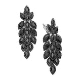 Marquise Crystal Oval Cluster Vine Clip On Earrings - Madeline Love - Flyclothing LLC