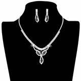 Marquise Stone Accented Rhinestone Pave Necklace - Madeline Love - Flyclothing LLC