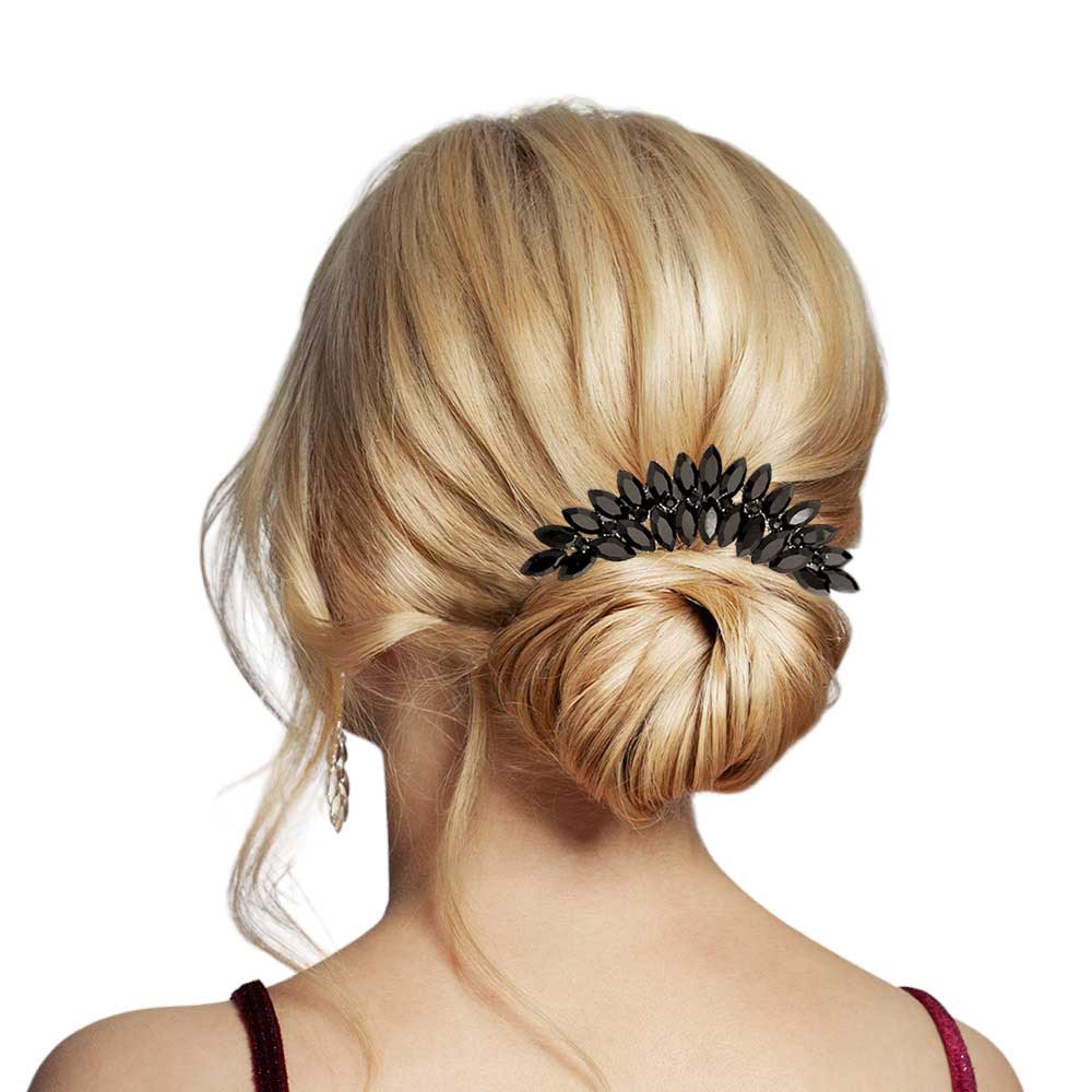 Marquise Stone Cluster Hair Comb - Madeline Love - Flyclothing LLC