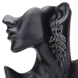 Marquise Stone Cluster Vine Dangle Evening Earrings - Madeline Love - Flyclothing LLC