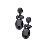 Oval Stone Link Dangle Evening Earrings - Madeline Love - Flyclothing LLC