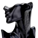 Rhinestone Fringe Drop Evening Earrings - Madeline Love - Flyclothing LLC