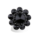 Round Crystal Flower Stretch Ring - Madeline Love - Flyclothing LLC