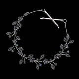 Stone Embellished Flower Cluster Vine Bun Wrap Headpiece - Madeline Love - Flyclothing LLC