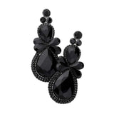 Teardrop Accented Dangle Evening Earrings - Madeline Love - Flyclothing LLC