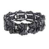 Teardrop Cluster Stretch Evening Bracelet - Madeline Love - Flyclothing LLC