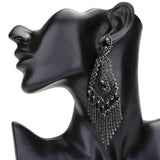 Teardrop Crystal Rhinestone Chandelier Evening Earrings - Madeline Love - Flyclothing LLC