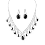Teardrop Crystal Rhinestone Collar Necklace - Madeline Love - Flyclothing LLC