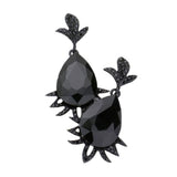 Teardrop Stone Accented Dangle Evening Earrings - Madeline Love - Flyclothing LLC