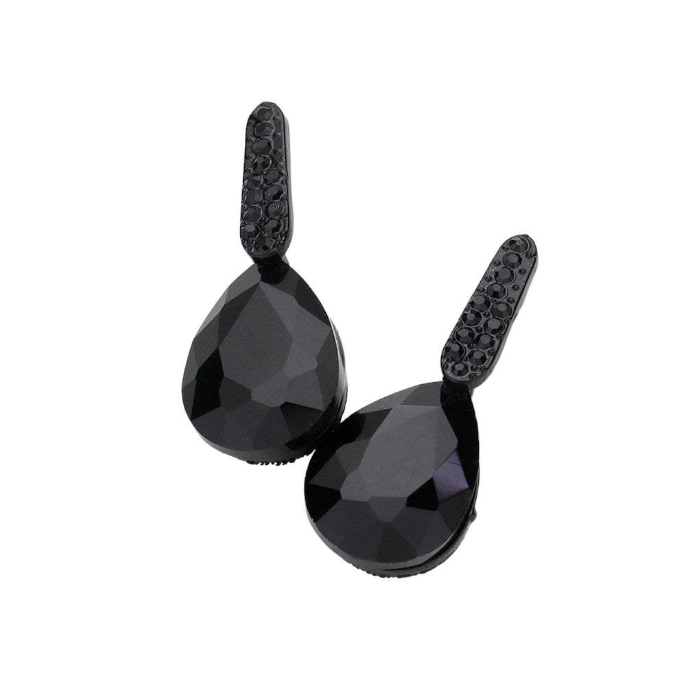Teardrop Stone Evening Earrings - Madeline Love - Flyclothing LLC