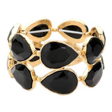 Teardrop Stone Stretch Evening Bracelet - Madeline Love - Flyclothing LLC