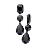 Triple Crystal Rhinestone Evening Earrings - Madeline Love - Flyclothing LLC