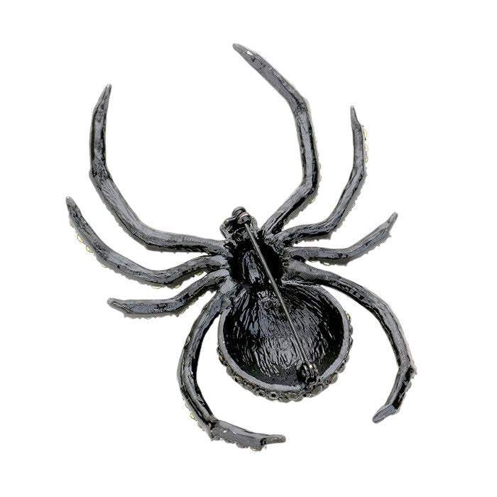 Crystal Embellished Spider Brooch - Madeline Love - Flyclothing LLC