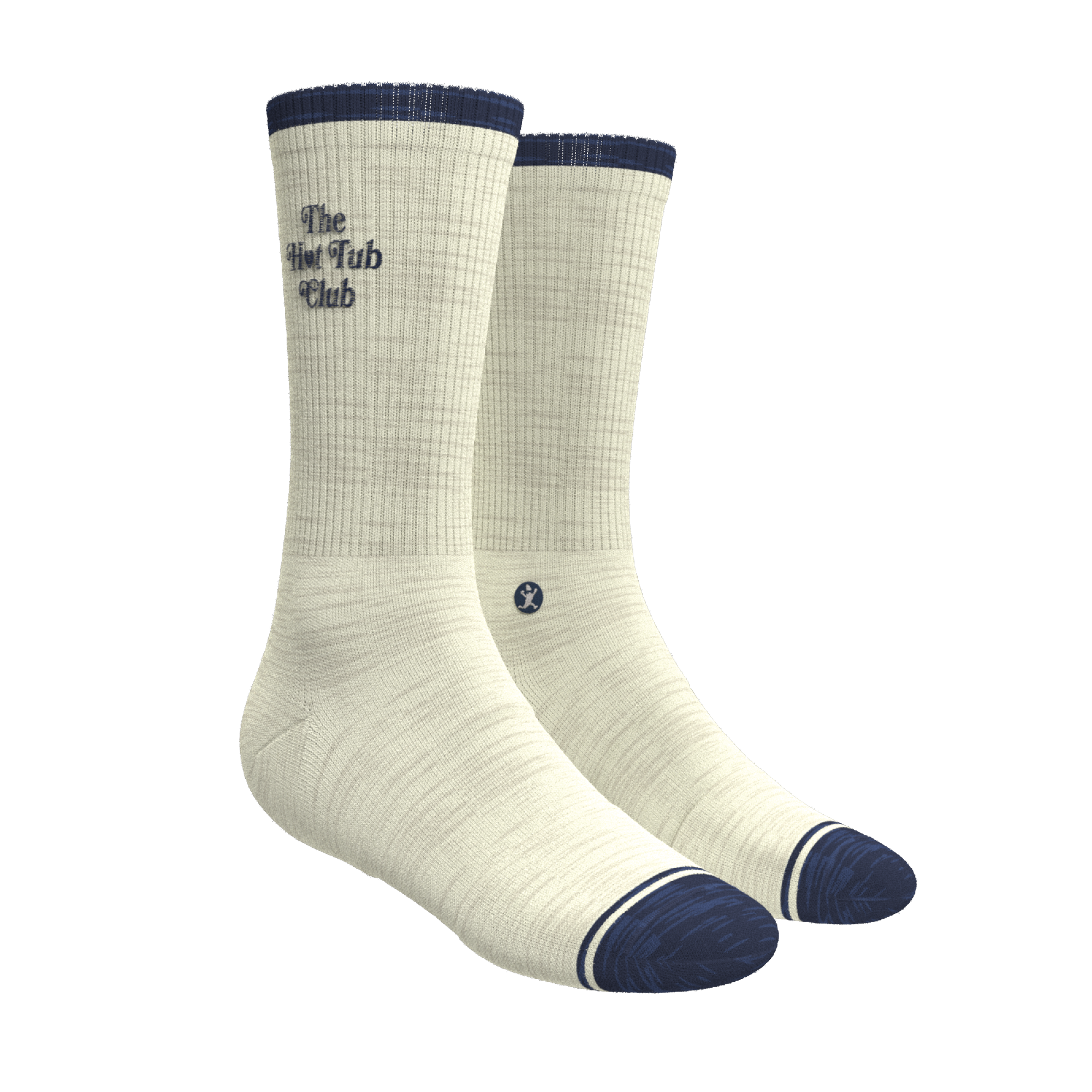 The Jet Set | Hot Tub Club Oatmeal Heel Hammock™ Crew Socks