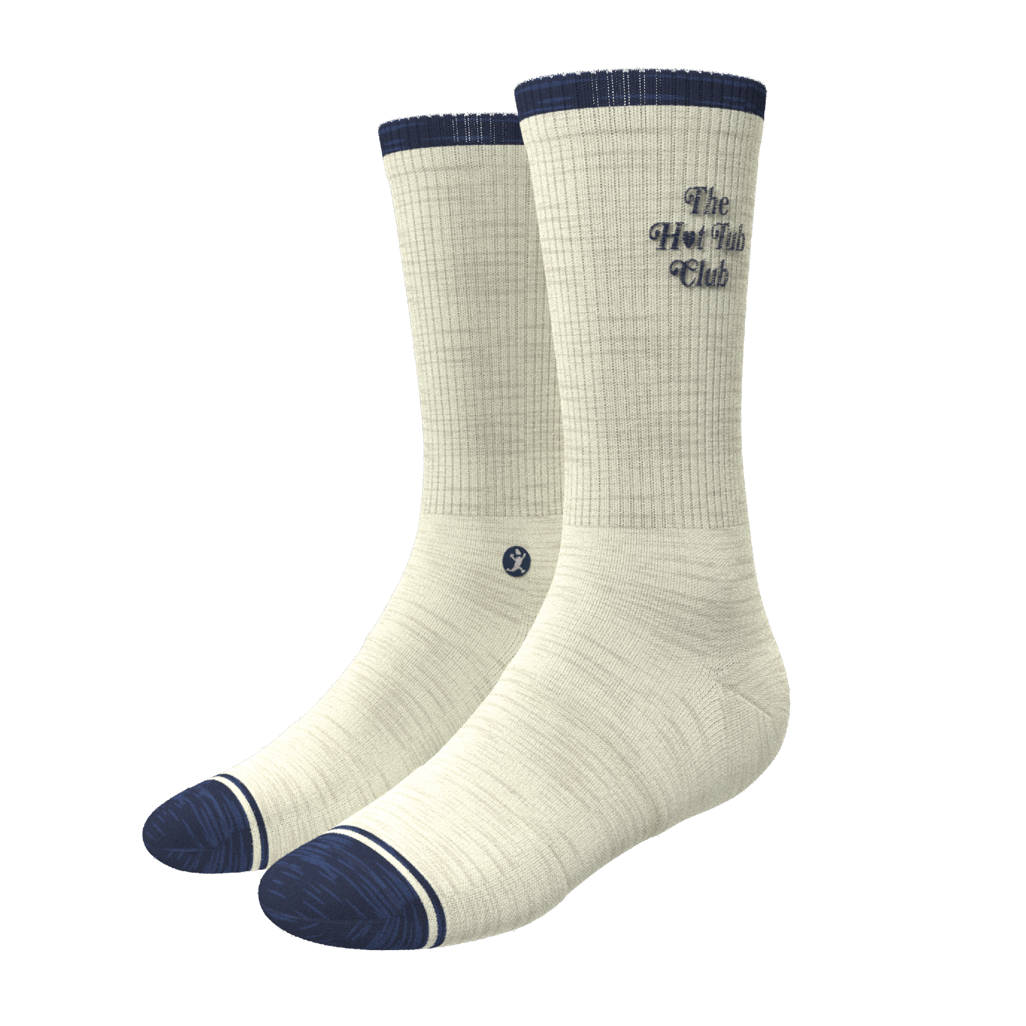 The Jet Set | Hot Tub Club Oatmeal Heel Hammock™ Crew Socks