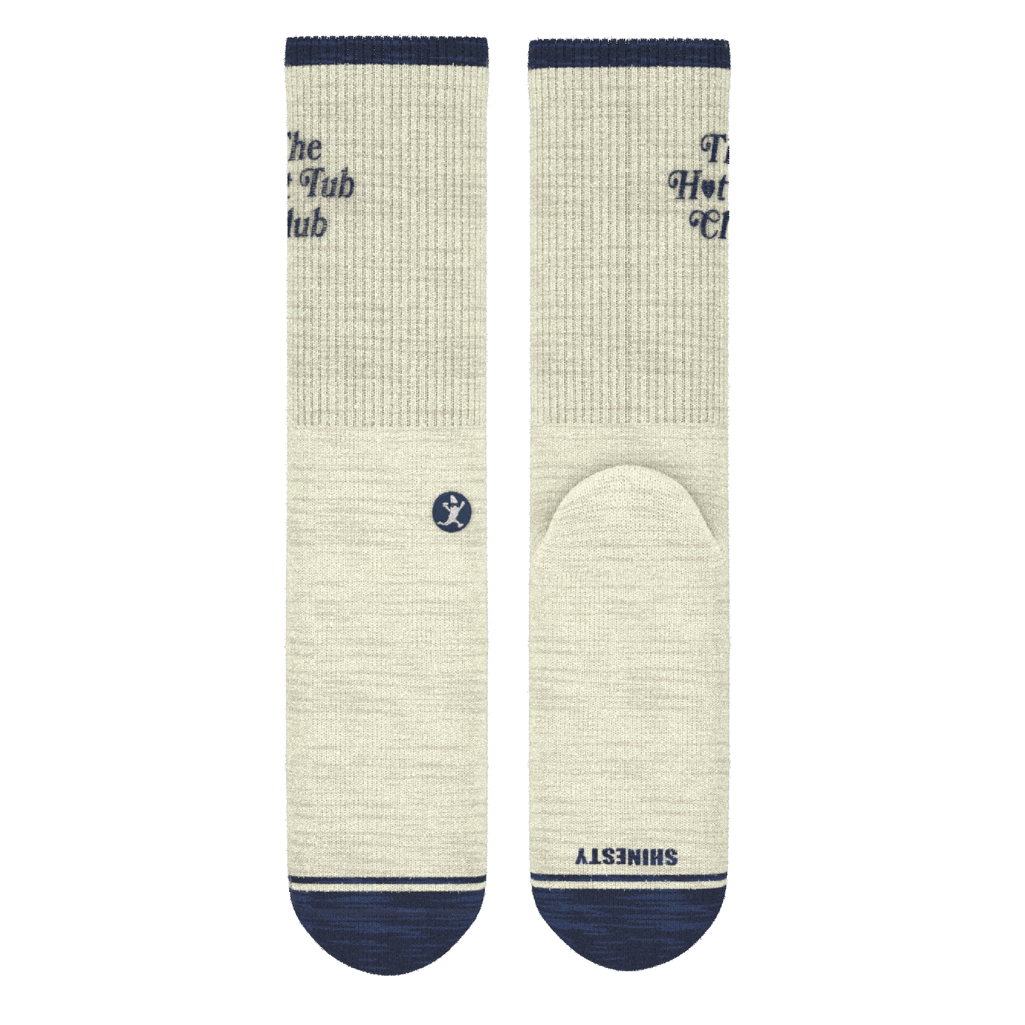 The Jet Set | Hot Tub Club Oatmeal Heel Hammock™ Crew Socks