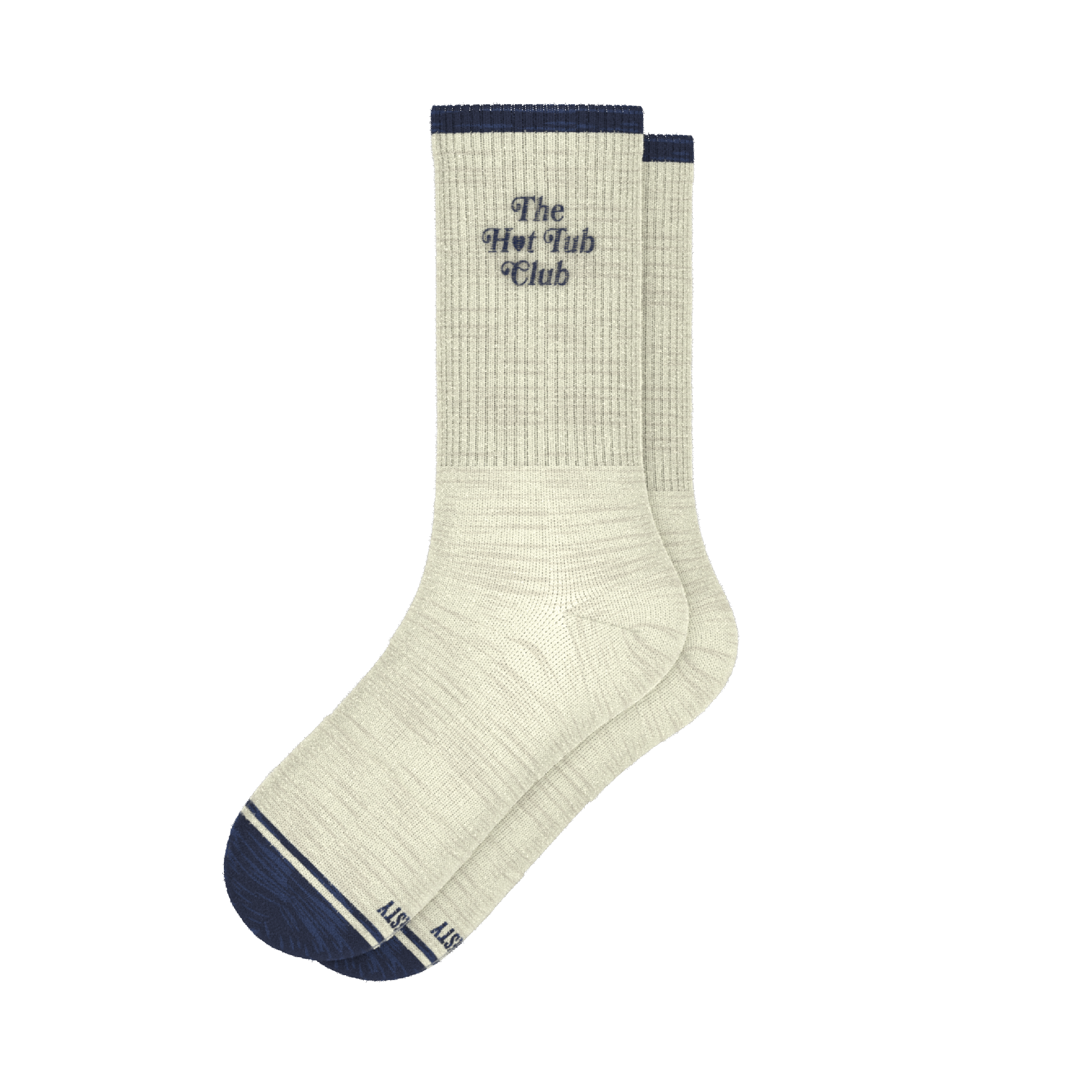 The Jet Set | Hot Tub Club Oatmeal Heel Hammock™ Crew Socks