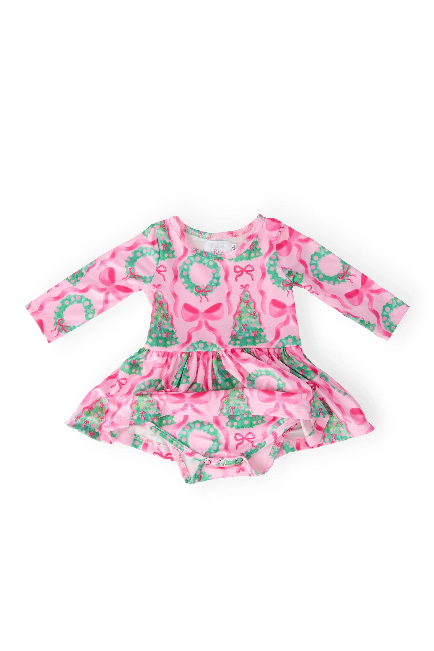 Jingle Bows L/S Twirl Bodysuit - Mila & Rose ® - Flyclothing LLC