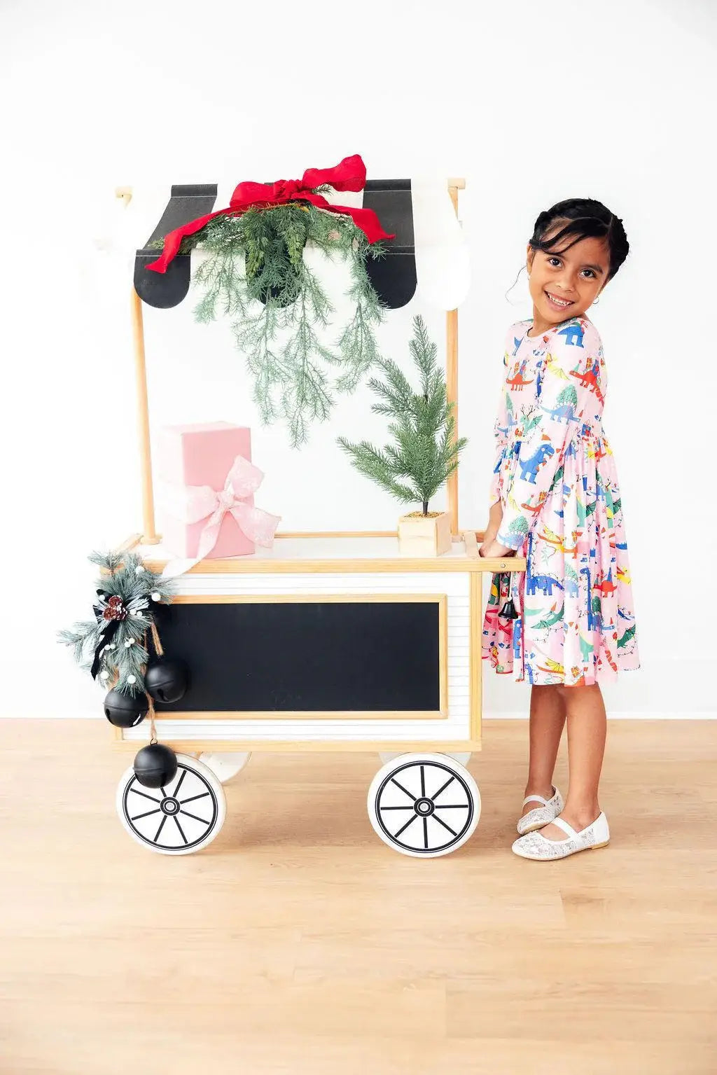 Jingle Saurus L/S Pocket Twirl Dress - Mila & Rose ® - Flyclothing LLC