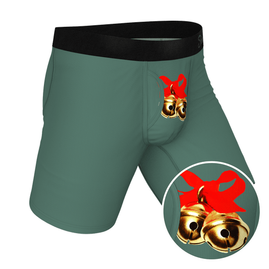 The Jingles | Christmas Bells Long Leg Ball Hammock® Pouch Underwear With Fly - Shinesty