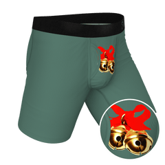 The Jingles | Christmas Bells Long Leg Ball Hammock® Pouch Underwear With Fly - Shinesty