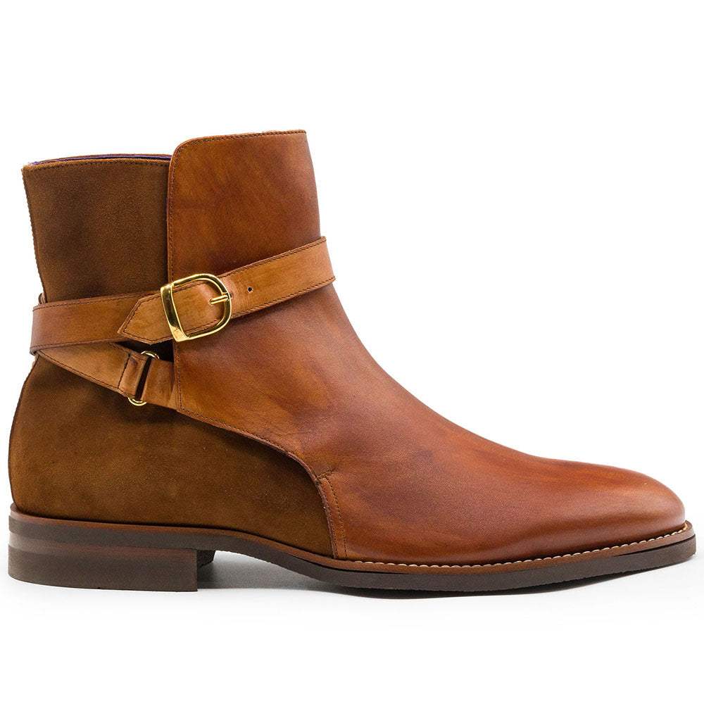 45-600-CGN Jodphur Italian Calfskin Boot, Cognac - Zelli Italia - Flyclothing LLC