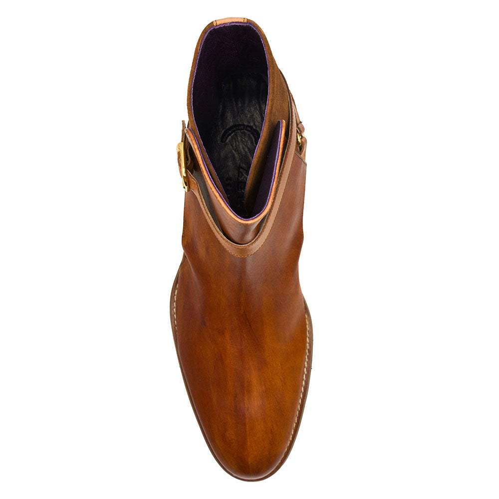 45-600-CGN Jodphur Italian Calfskin Boot, Cognac - Zelli Italia - Flyclothing LLC