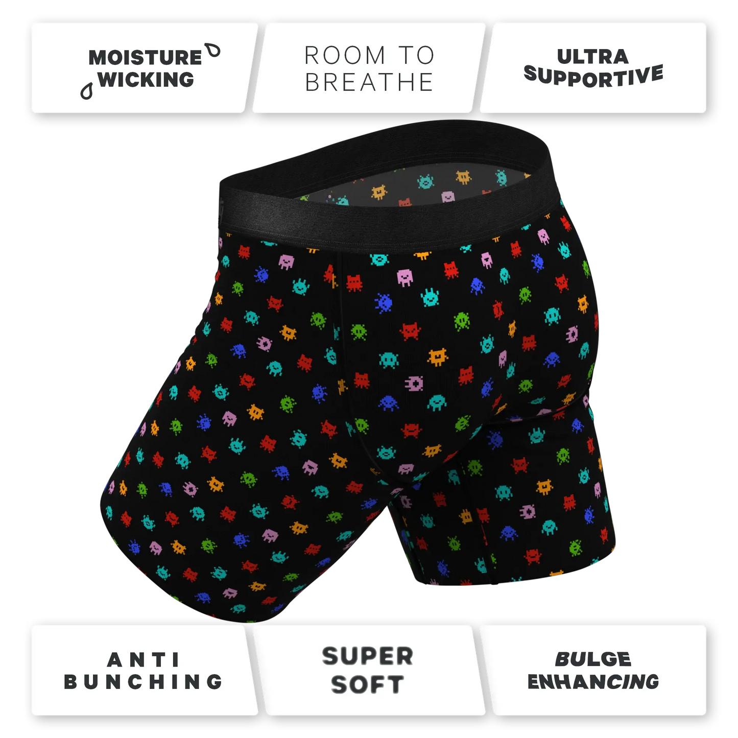 The Joystick | Video Game Long Leg Ball Hammock® Pouch Underwear With Fly - Shinesty - Flyclothing LLC