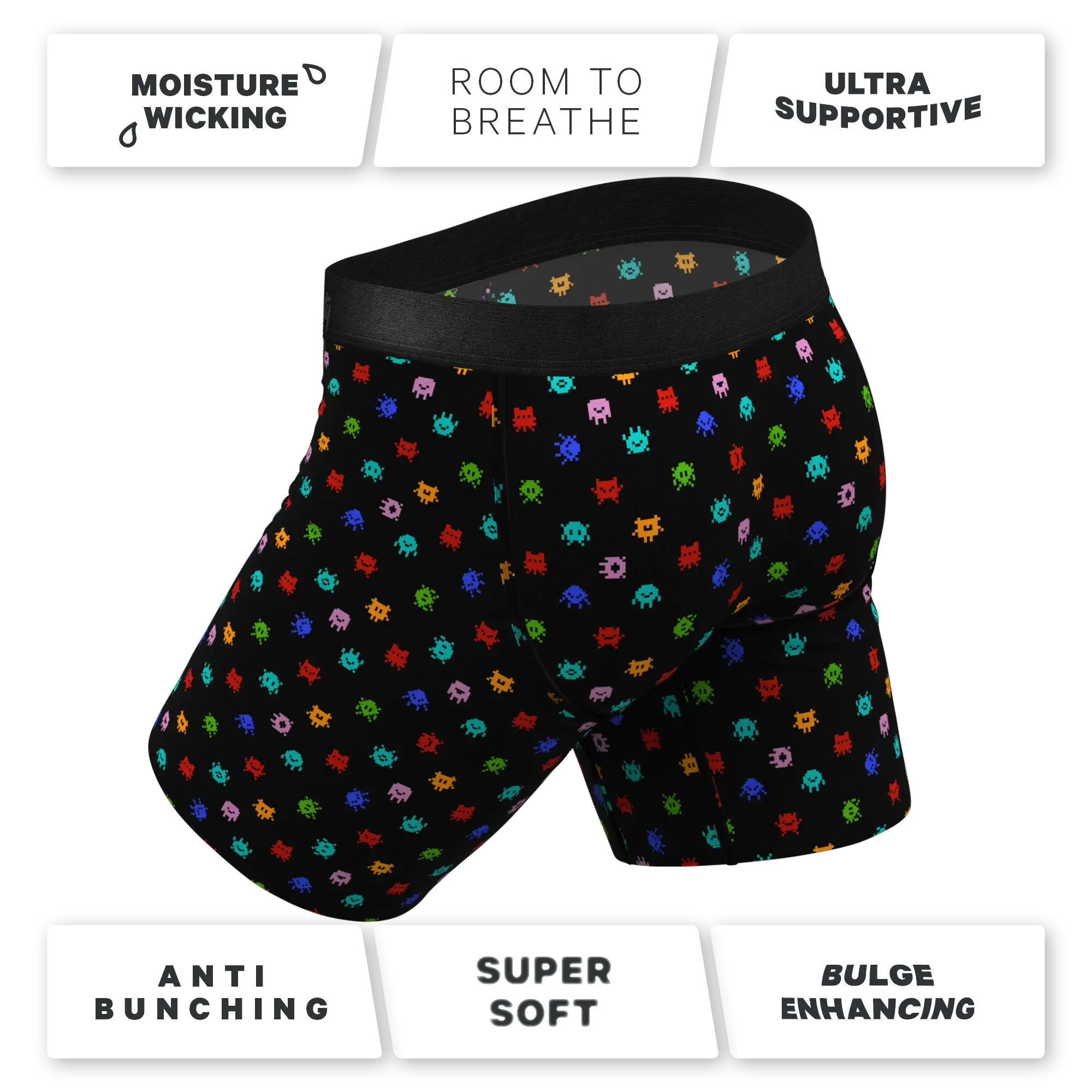 The Joystick | Video Game Long Leg Ball Hammock® Pouch Underwear With Fly - Shinesty - Flyclothing LLC