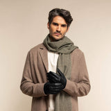 Julian (black) - Classic sheepskin leather gloves with warm fleece lining and touchscreen feature