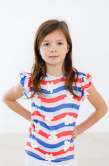 SALE July Vibes S/S Ruffle Tee - Mila & Rose ® - Flyclothing LLC