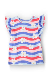 SALE July Vibes S/S Ruffle Tee - Mila & Rose ® - Flyclothing LLC