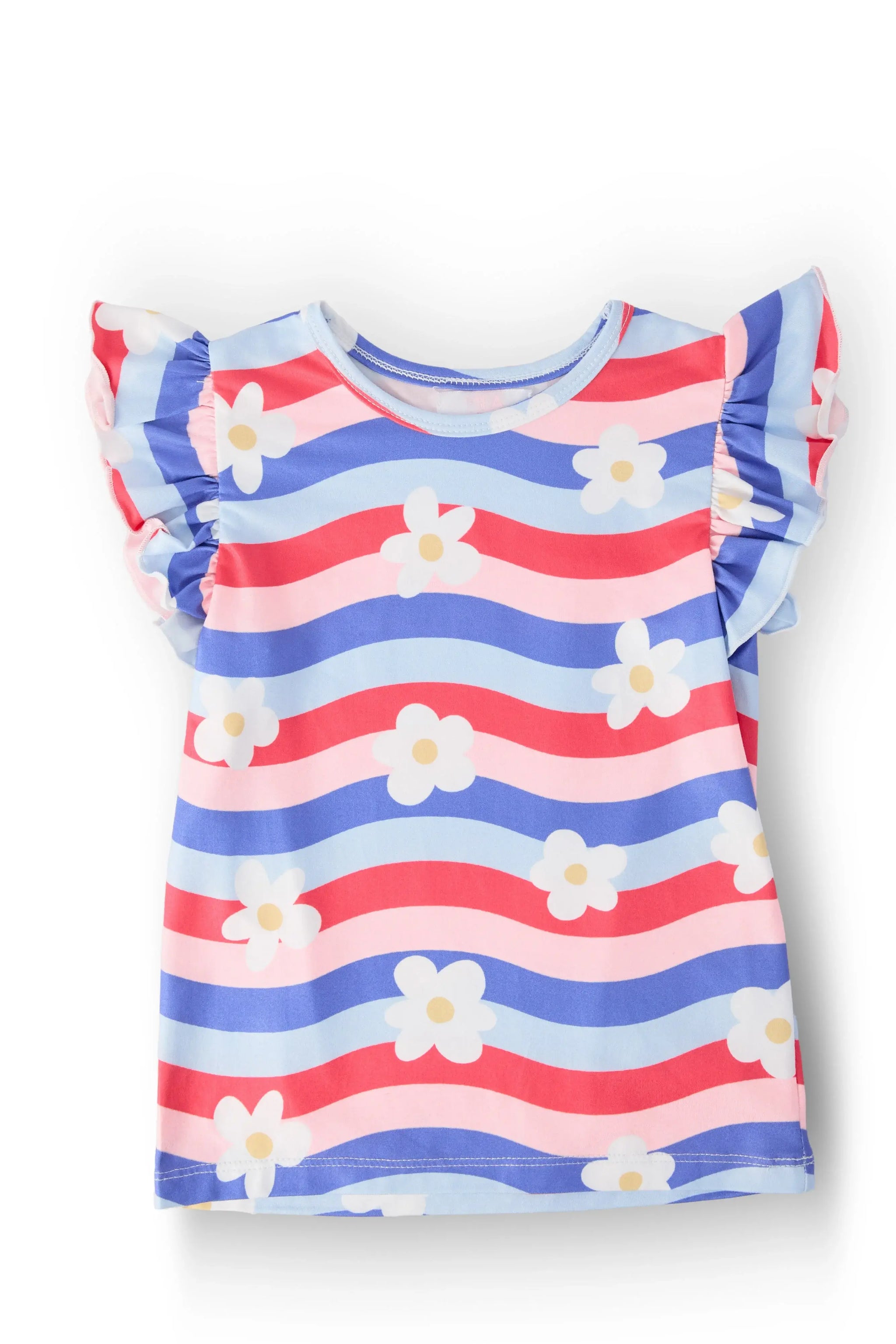 SALE July Vibes S/S Ruffle Tee - Mila & Rose ® - Flyclothing LLC