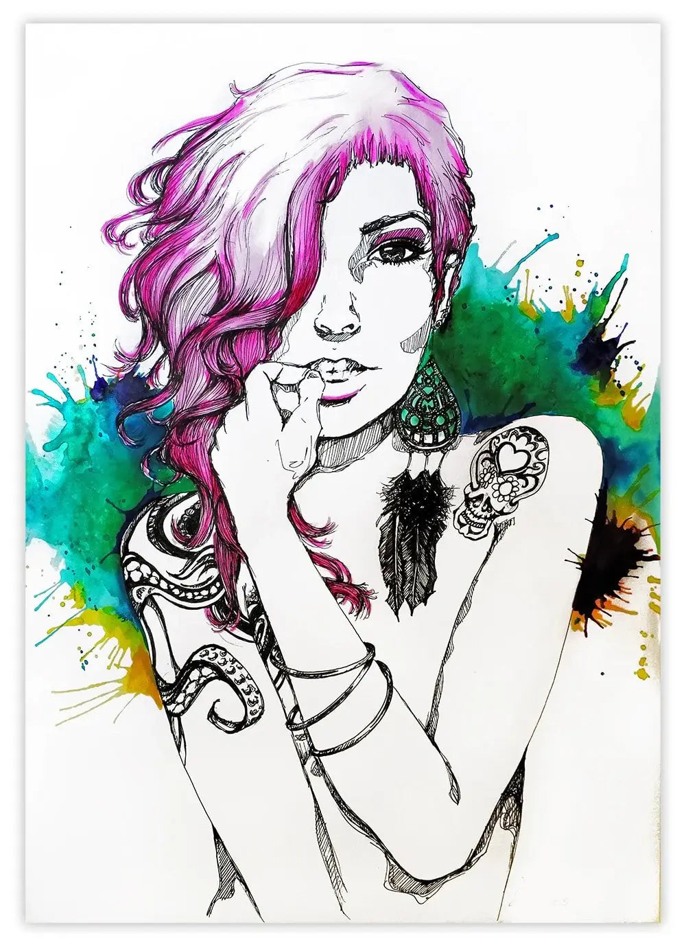Black Market Art Company Justine Marie Print - Black Market Art Company - Flyclothing LLC