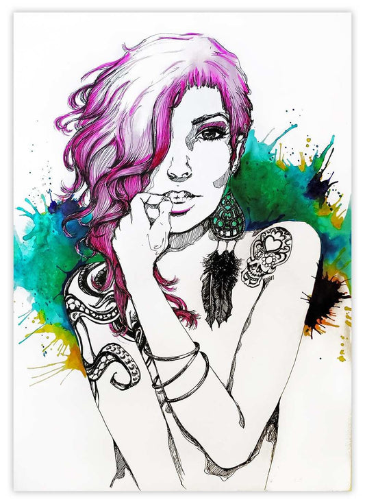 Black Market Art Company Justine Marie Print - Black Market Art Company - Flyclothing LLC