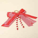 Game Day Theme Triple Layered Bow Bag Charm Keychain Bag Charm - Madeline Love - Flyclothing LLC