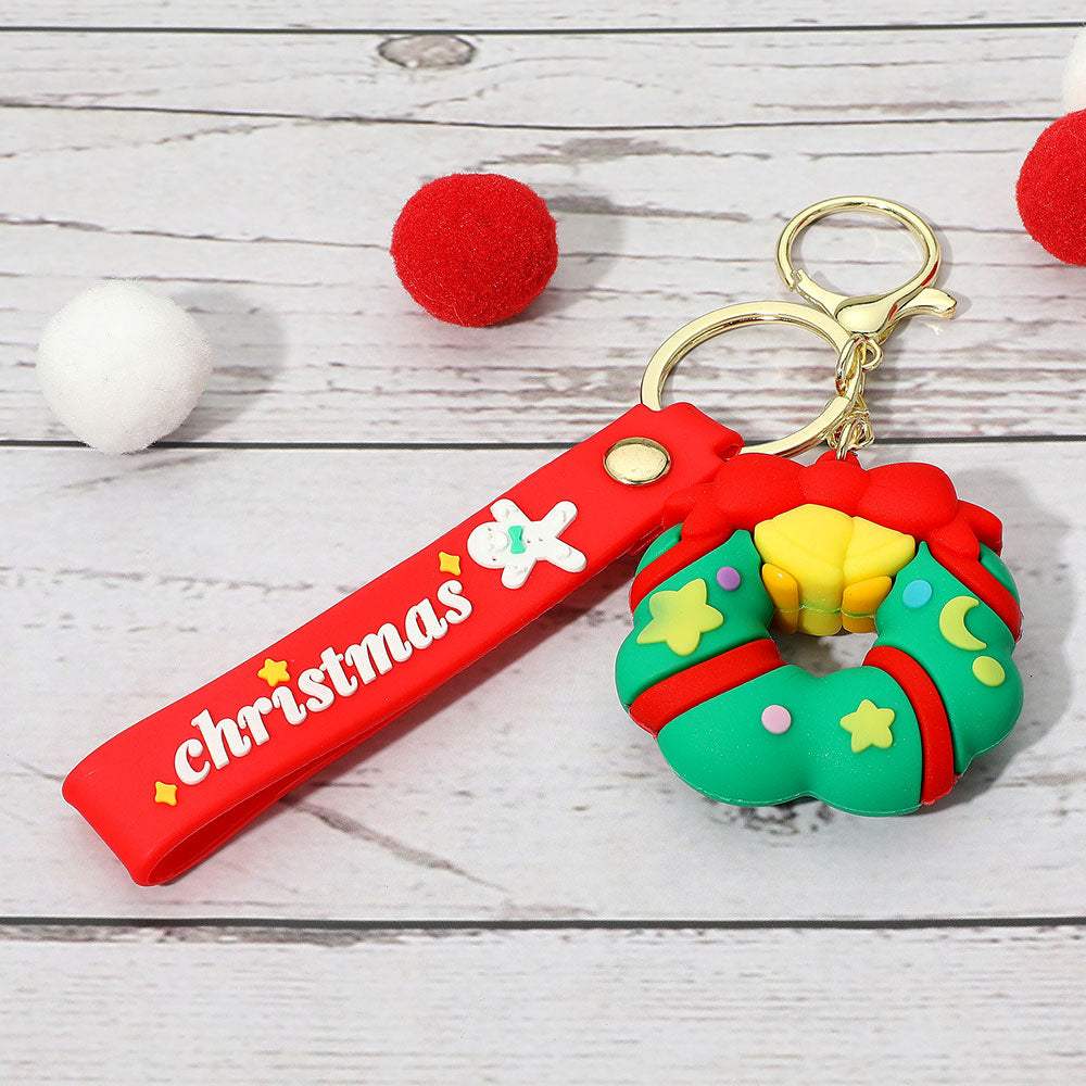 Christmas Message Strap Wreath Keychain Bag Charm - Madeline Love - Flyclothing LLC