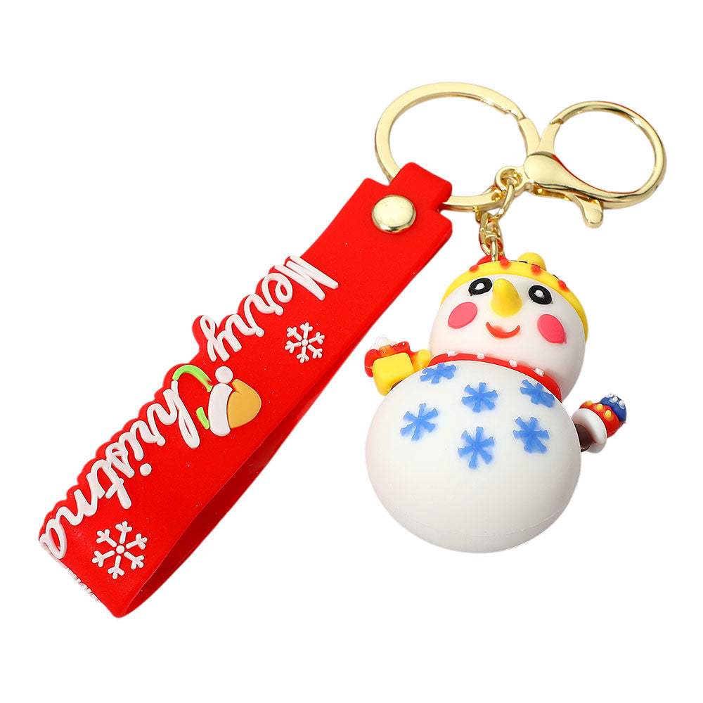 Christmas Message Strap Snowman Keychain / Bag Charm - Madeline Love - Flyclothing LLC