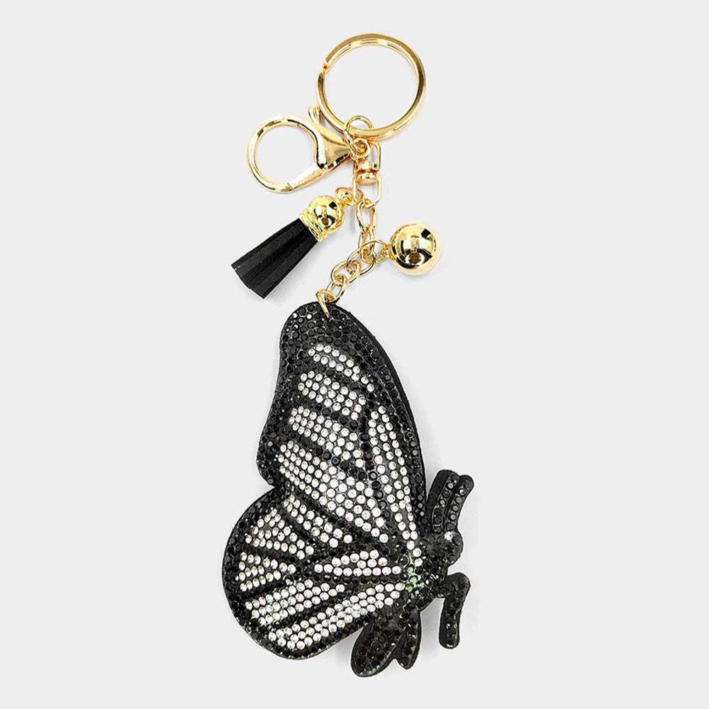 Bling Butterfly Tassel Keychain - Madeline Love - Flyclothing LLC