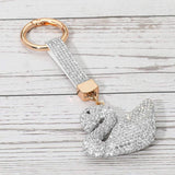 Bling Studded Swan Keychain Bag Charm - Madeline Love - Flyclothing LLC