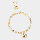 Faceted Beaded Christmas Gift Bow Keychain / Bracelet - Madeline Love - Flyclothing LLC