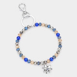 Faceted Beaded Christmas Gift Bow Keychain / Bracelet - Madeline Love - Flyclothing LLC
