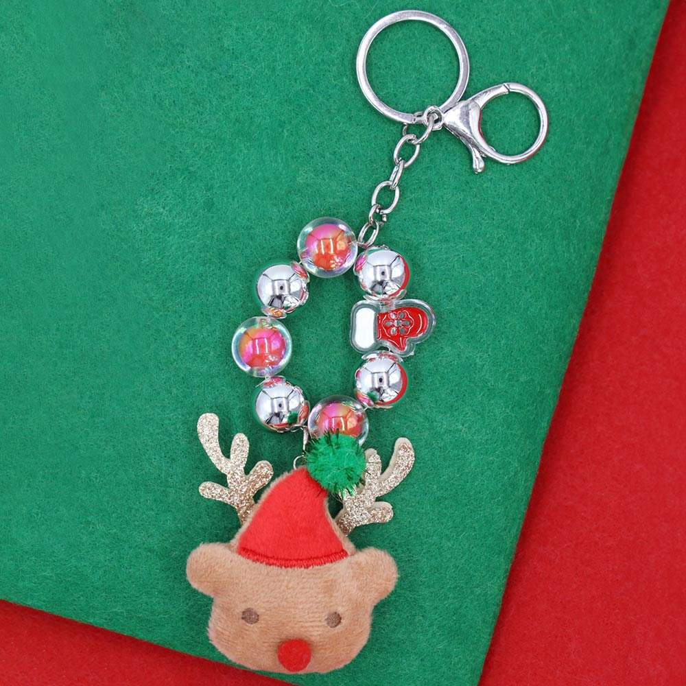 Rudolph Plush Doll Charm Christmas Keychain - Madeline Love - Flyclothing LLC