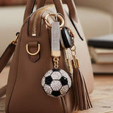 Bling Studded Soccer Ball Bag Charm Keychain - Madeline Love - Flyclothing LLC