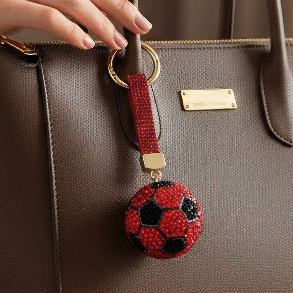 Bling Studded Soccer Ball Bag Charm Keychain - Madeline Love - Flyclothing LLC