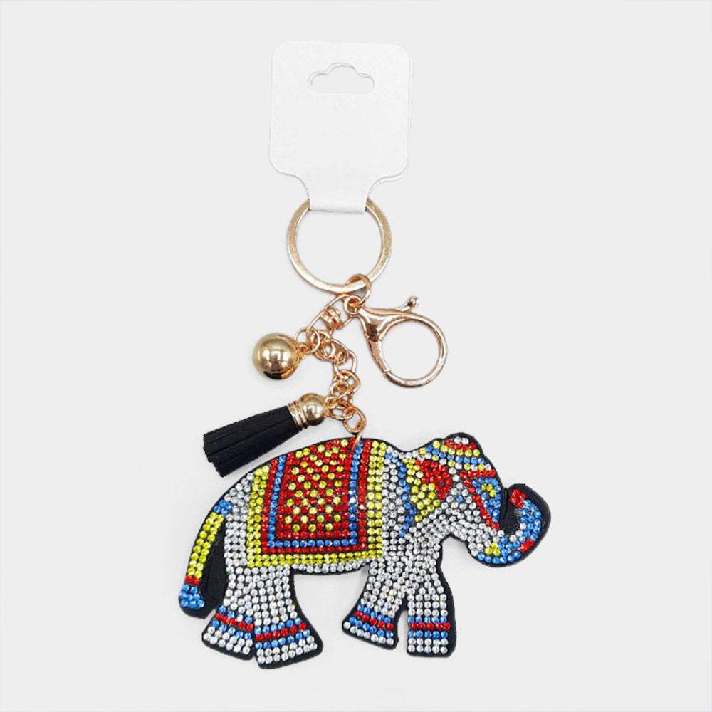 Bling Elephant Tassel Keychain - Madeline Love - Flyclothing LLC