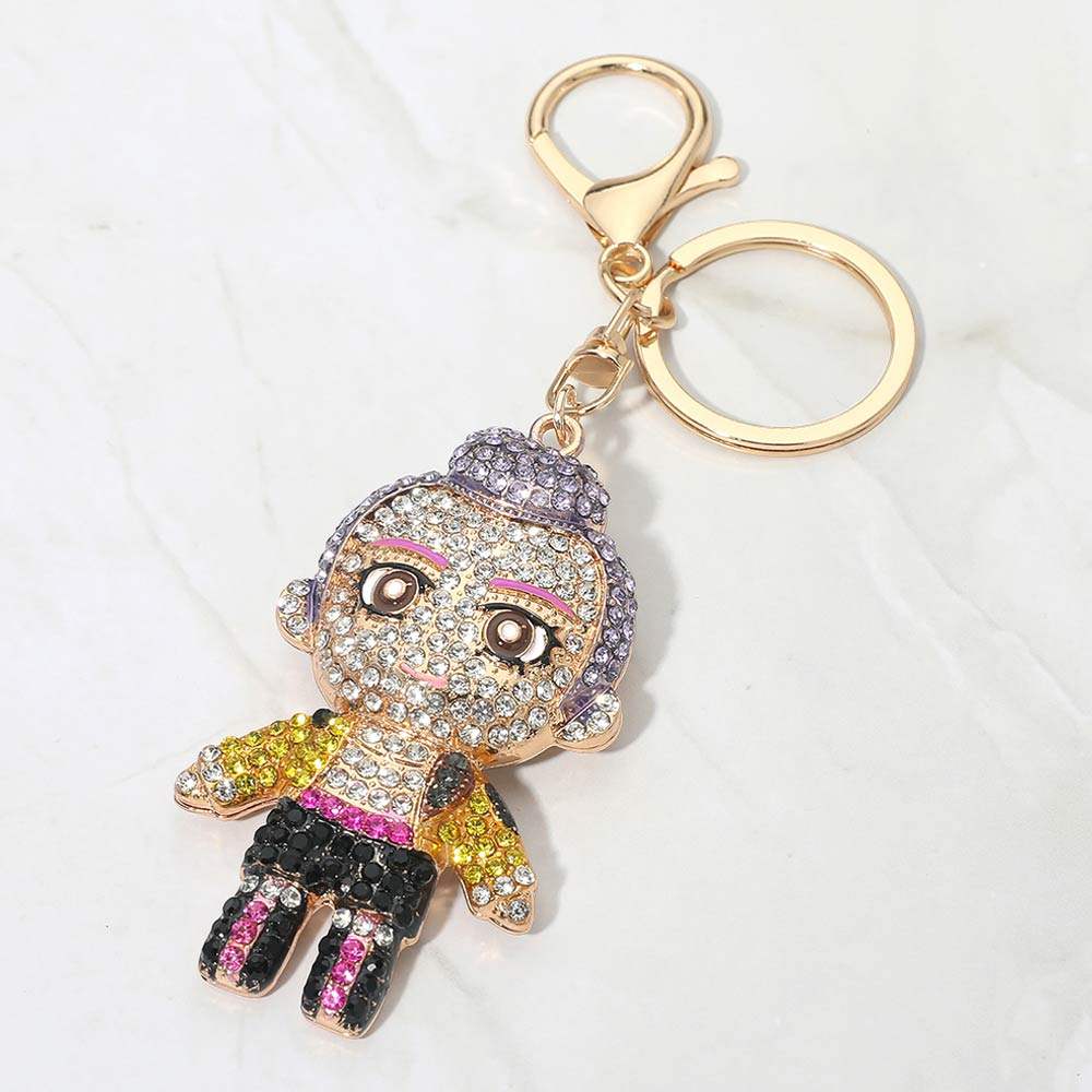 Bling Studded Kpop Demon Hunters Rumi Keychain Bag Charm - Madeline Love - Flyclothing LLC